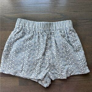 Zara Light Blue Patterned High-Waist Women’s Shorts